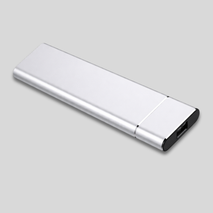 500GB Portable External Hard Drive with Aluminum Housing | High-Speed USB Storage for Photos and Files