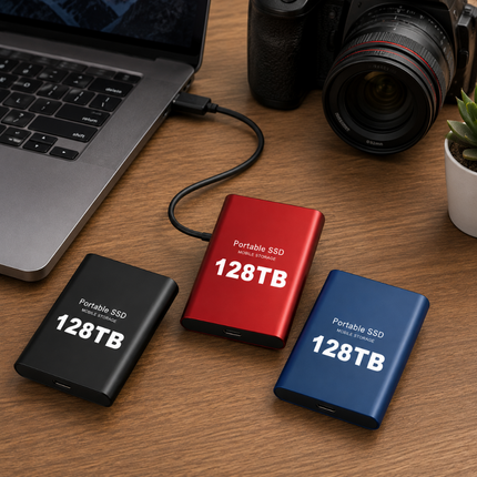 Portable SSD with High-Speed USB Connectivity | Compact External Storage for Fast File Transfers