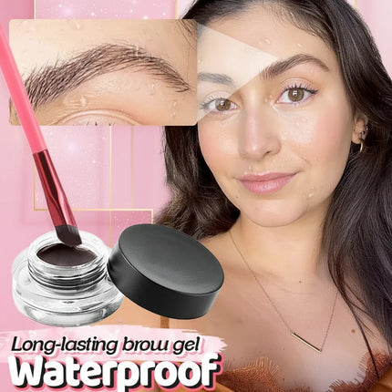 4D Hair Stroke Eyebrow Stamp Brush with Ergonomic Handle | Waterproof Brow Tool for Natural-Looking Fuller Brows