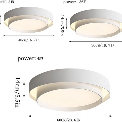 Nordic Round LED Ceiling Light with Soft Ambient Glow | Minimalist Flush Mount Lamp for Modern Interiors