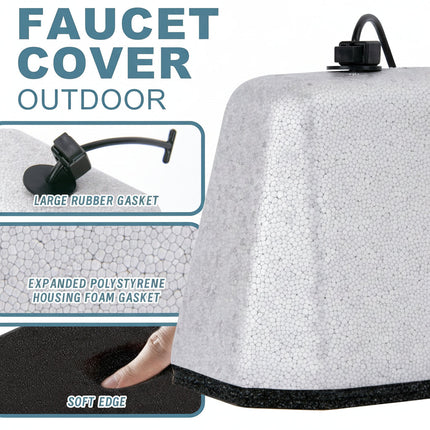 Outdoor Faucet Covers with Insulated Foam for Winter Freeze Protection | Durable Spigot Insulation to Prevent Pipe Damage