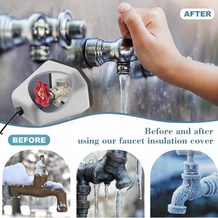 Outdoor Faucet Covers with Insulated Foam for Winter Freeze Protection | Durable Spigot Insulation to Prevent Pipe Damage