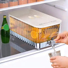 Drink Dispensers for Parties, Plastic Beverage Dispenser with Spout and Clamp Lid, 1.4 Gallon Juice Dispenser for Fridge