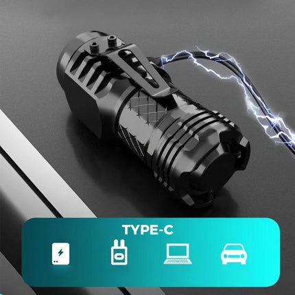 Compact LED Mini Flashlight with Rechargeable Battery & Waterproof Design | Versatile Light for Camping and Emergencies