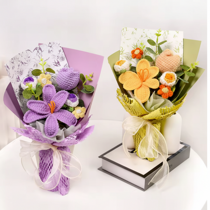 Handmade Crochet Tulip Bouquet for Home Decor | Everlasting Floral Arrangement for Unique Gifts