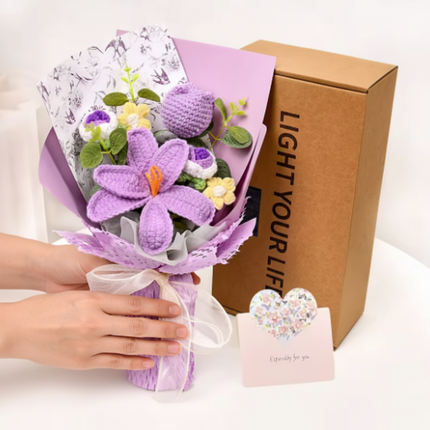 Handmade Crochet Tulip Bouquet for Home Decor | Everlasting Floral Arrangement for Unique Gifts