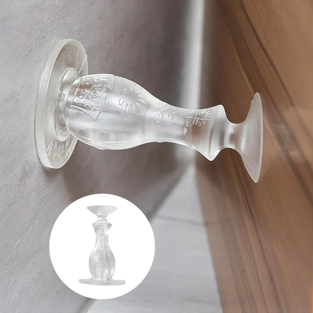 Rubber Door Stopper for Wall, Transparent Door Knob Wall Protector, Self Adhesive Wall Mounted Door Stop