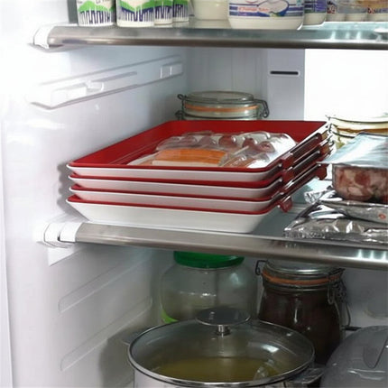 Reusable Food Storage Tray with Elastic Seal for Long-Lasting Freshness | Space-Saving Kitchen Container