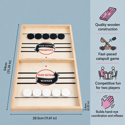 Wooden Catapult Board Game for Families | Fast-Paced Tabletop Fun for Kids and Adults