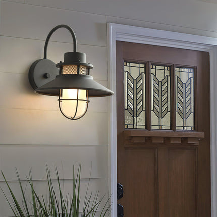 Industrial Outdoor Wall Lamp with Weather-Resistant Finish | Soft Ambient Light for Patios and Verandas