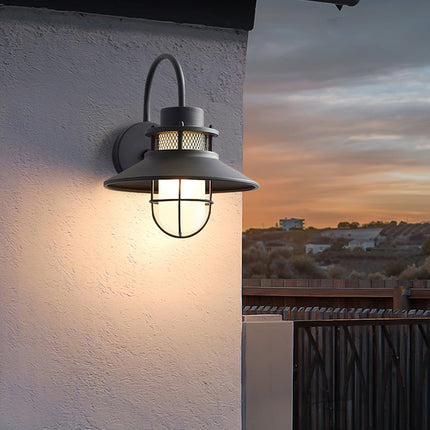 Industrial Outdoor Wall Lamp with Weather-Resistant Finish | Soft Ambient Light for Patios and Verandas