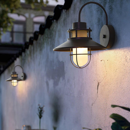 Industrial Outdoor Wall Lamp with Weather-Resistant Finish | Soft Ambient Light for Patios and Verandas