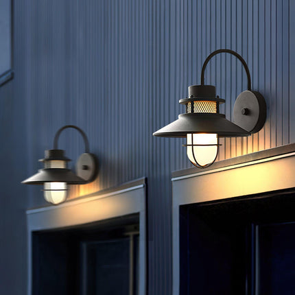 Industrial Outdoor Wall Lamp with Weather-Resistant Finish | Soft Ambient Light for Patios and Verandas