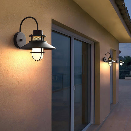 Industrial Outdoor Wall Lamp with Weather-Resistant Finish | Soft Ambient Light for Patios and Verandas