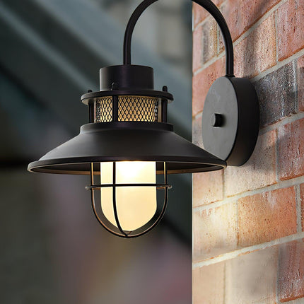 Industrial Outdoor Wall Lamp with Weather-Resistant Finish | Soft Ambient Light for Patios and Verandas