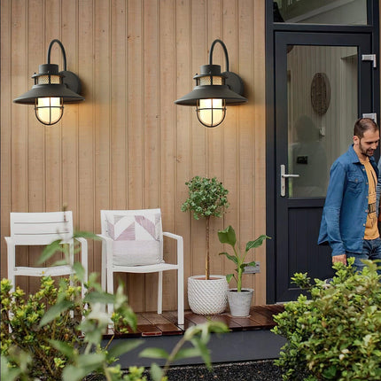 Industrial Outdoor Wall Lamp with Weather-Resistant Finish | Soft Ambient Light for Patios and Verandas