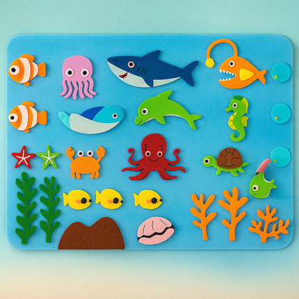 Interactive Kids Wall Art Felt Board with Creative Themes | Spark Imagination and Develop Skills in Young Children