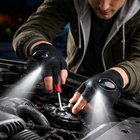 Work Gloves with LED Lights, LED Flashlight Gloves Hands Free, Finger Light Gloves for Outdoor Repair, Gift for Dad_00