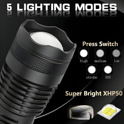 Rechargeable Flashlight High Lumen, Handheld LED Flashlight with 3 Brightness Modes, Flashlight for Power Outage_02