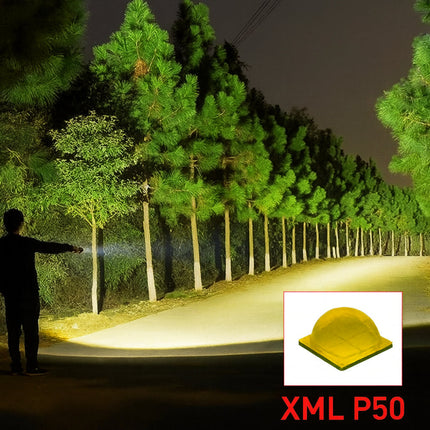Rechargeable LED Flashlight with 90000 Lumens Brightness | Waterproof Handheld Light for Outdoor Adventures