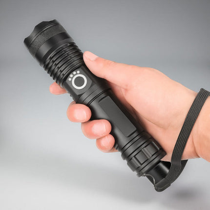 Rechargeable LED Flashlight with 90000 Lumens Brightness | Waterproof Handheld Light for Outdoor Adventures