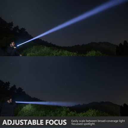 Rechargeable LED Flashlight with 90000 Lumens Brightness | Waterproof Handheld Light for Outdoor Adventures