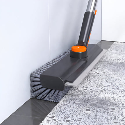 Scrub Brush Long Handle for Floor, Heavy Duty Floor Scrub Brush with Squeegee, Tile and Grout Brush for Bathroom_02