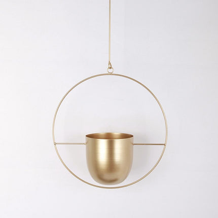 Hanging Planter with Minimalist Iron Frame | Modern Wall or Ceiling Mount for Stylish Indoor Décor