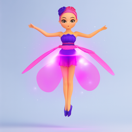 Flying Fairy Princess Toy with Hand Sensor Control & LED Lights | Interactive Flying Fun for Kids 3+