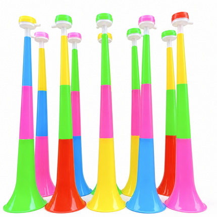 Portable Vuvuzela Horn Set with Foldable Design | Loud Noise Makers for Sports Events and Parties