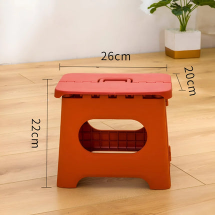 Portable Folding Step Stool with Durable Plastic Frame | Lightweight Height Booster for Home Use