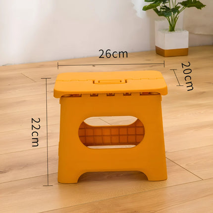 Portable Folding Step Stool with Durable Plastic Frame | Lightweight Height Booster for Home Use
