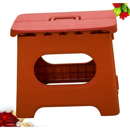 Portable Folding Step Stool with Durable Plastic Frame | Lightweight Height Booster for Home Use
