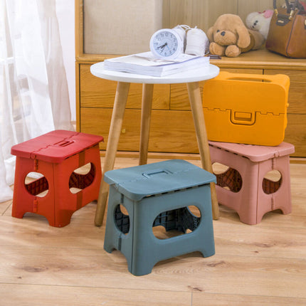 Portable Folding Step Stool with Durable Plastic Frame | Lightweight Height Booster for Home Use