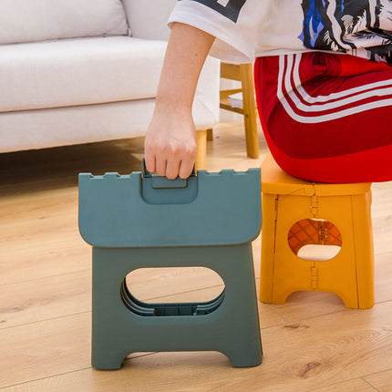 Portable Folding Step Stool with Durable Plastic Frame | Lightweight Height Booster for Home Use