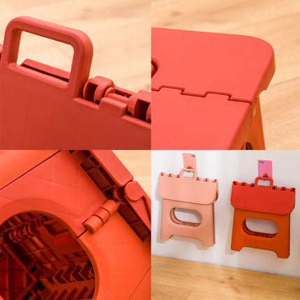 Portable Folding Step Stool with Durable Plastic Frame | Lightweight Height Booster for Home Use