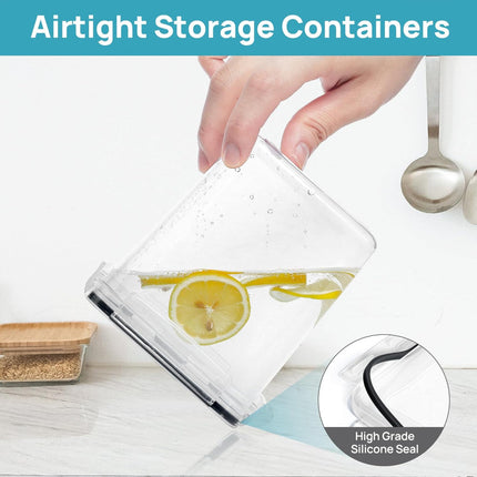 Airtight Food Storage Container Set with Stackable Design | 24-Piece Clear Kitchen Organization for Dry Goods
