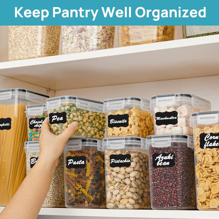 Airtight Food Storage Container Set with Stackable Design | 24-Piece Clear Kitchen Organization for Dry Goods