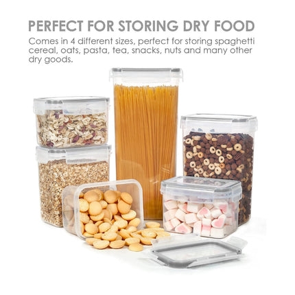 Airtight Food Storage Container Set with Stackable Design | 24-Piece Clear Kitchen Organization for Dry Goods