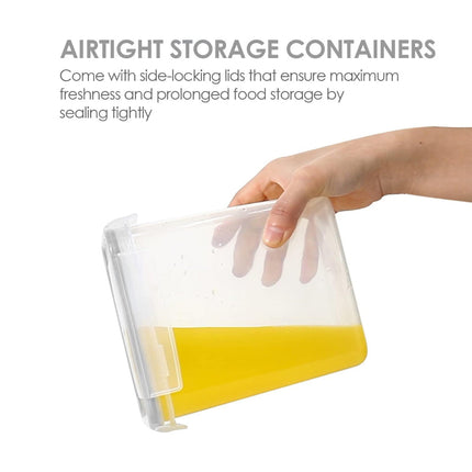 Airtight Food Storage Container Set with Stackable Design | 24-Piece Clear Kitchen Organization for Dry Goods