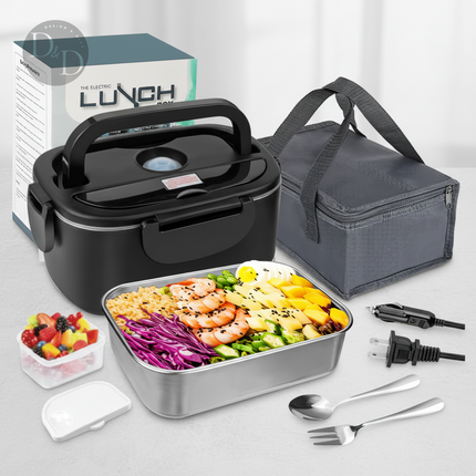 Electric Lunch Box with Removable Stainless Steel Container | Heated Food Warmer for Hot Meals On-the-Go