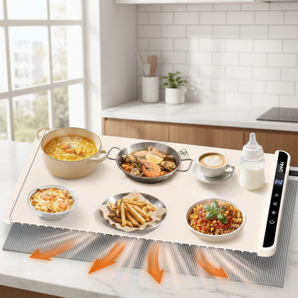 Electric Food Warming Mat with Adjustable Temperature Control | Safe Serving Warmth for Dinners and Buffets