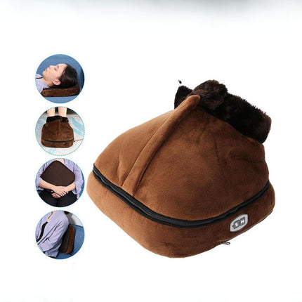 Heated Foot Massager Slippers with Dual Vibration | Cozy Relaxation for Home Use and Tired Feet