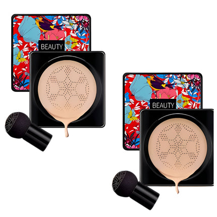 Foundation Makeup Cream Compact with Built-In Sponge Applicator | Smooth Coverage for Quick Touch-Ups