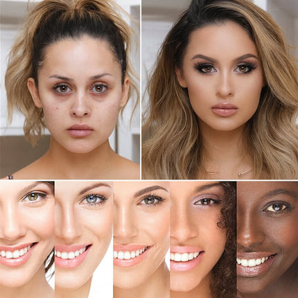 Natural Coverage Foundation Makeup Cushion Compact with Built-In Applicator | Flawless Finish for All Skin Types