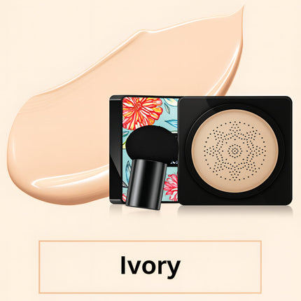 Natural Coverage Foundation Makeup Cushion Compact with Built-In Applicator | Flawless Finish for All Skin Types