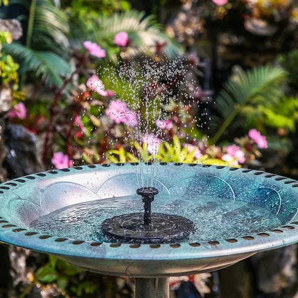 Solar-Powered Water Fountain with Adjustable Spray Height | Elegant Design for Garden Serenity