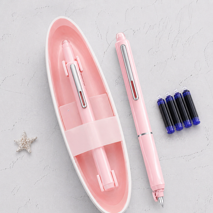 Retractable Fountain Pen with Stainless Steel Nib for Smooth Writing | Ergonomic Grip for Comfort and Professional Use