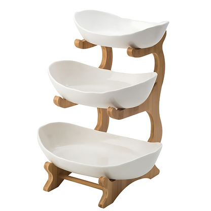 FruitTriad | Three-Tier Plastic Fruit Bowl with Elegant Design | Space-Saving Storage for Kitchen Organization 7