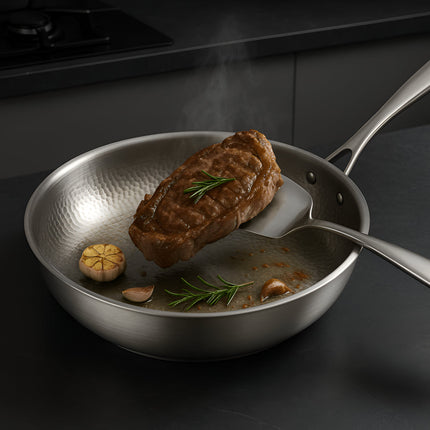 Titanium Frying Pan Skillet for High Heat Cooking | No Coating Surface for Versatile Home Meals